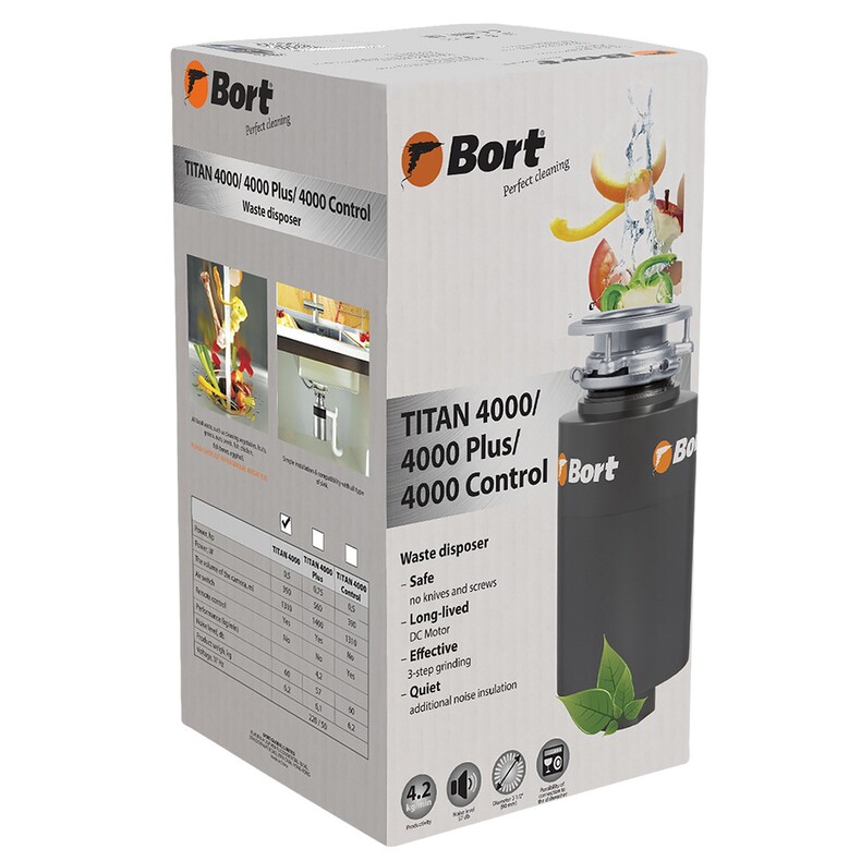 Измельчитель пищевых отходов BORT TITAN 4000 (CONTROL)